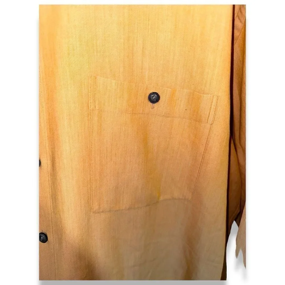Scott Barber Golden Yellow Button Down Shirt Size XL